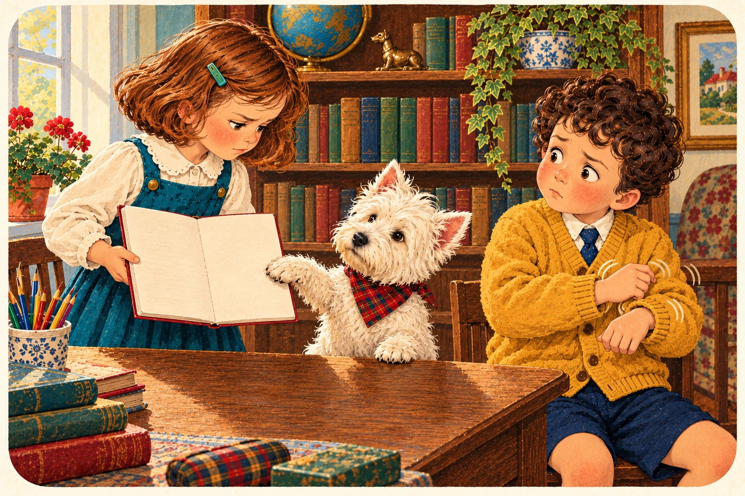 Jenny, Jake y el westie ilustran El cuerpo lo delata.
